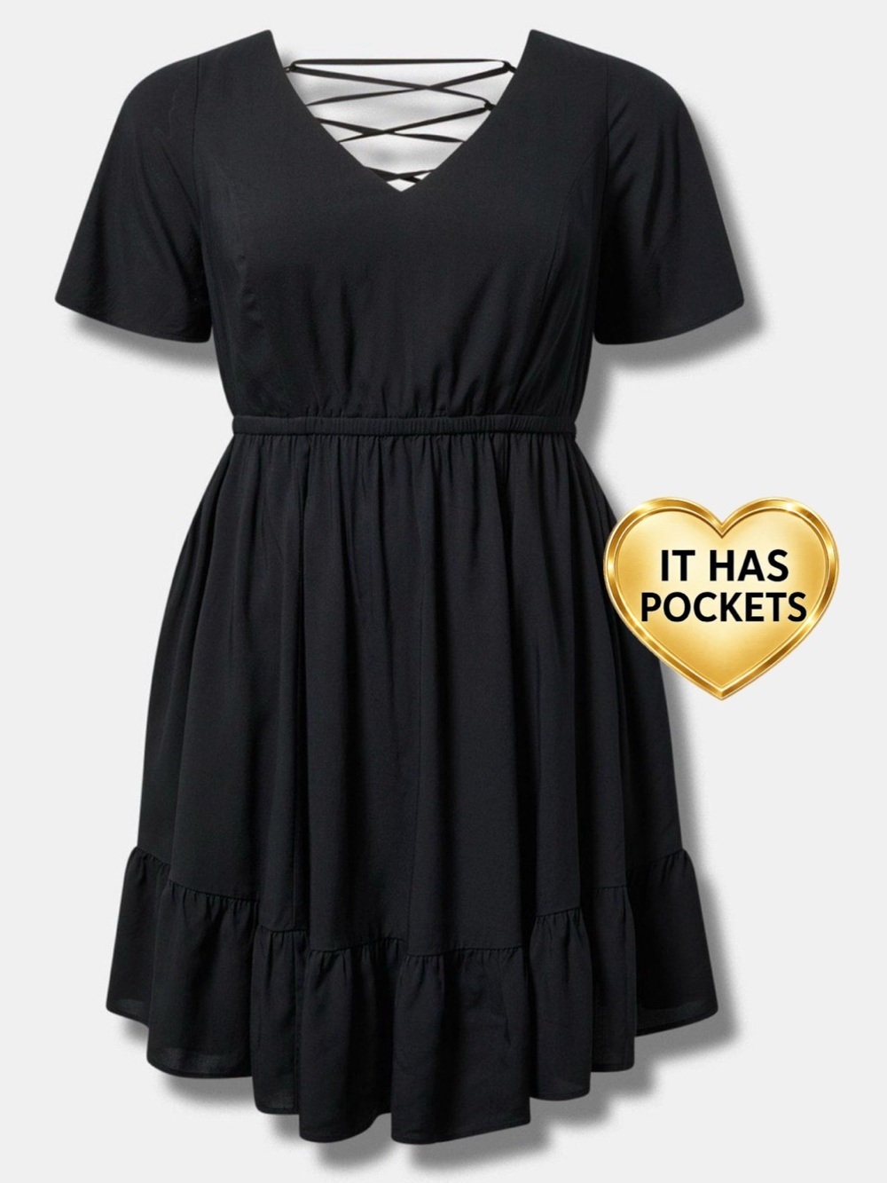 Torrid Black Crisscross Back Women’s Dress | 0X
